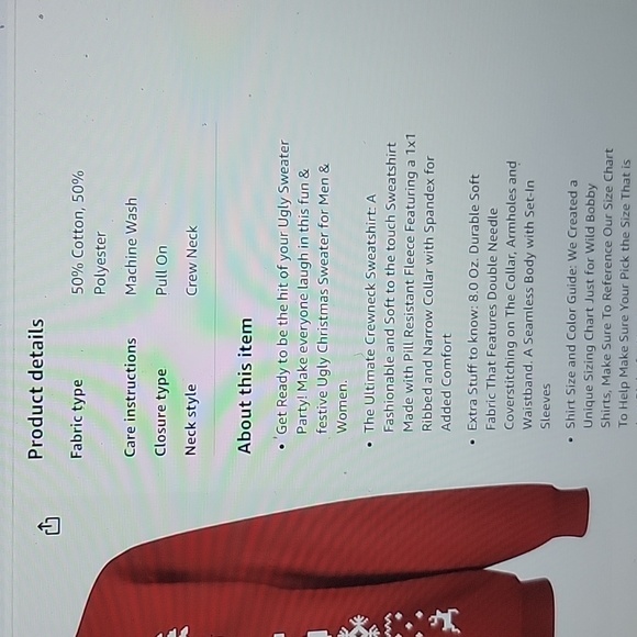 Christmas 🎄 Sweatshirt NEW XL - Picture 2 of 5